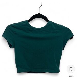 TNA Green Cropped Baby Tee